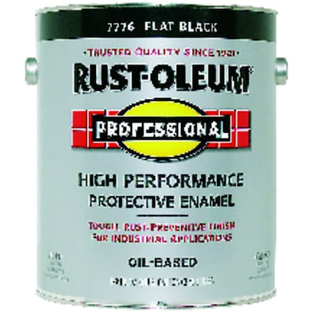 Rust-Oleum Rust-Oleum Professional Indoor and Outdoor Flat Black Oil-Based Enamel Protective Paint 1 gal K7776-402